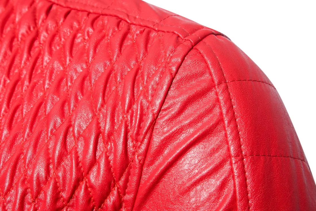 Fashion men leather jacket Spring autumn Casual PU coat mens motorcycle leather jacket